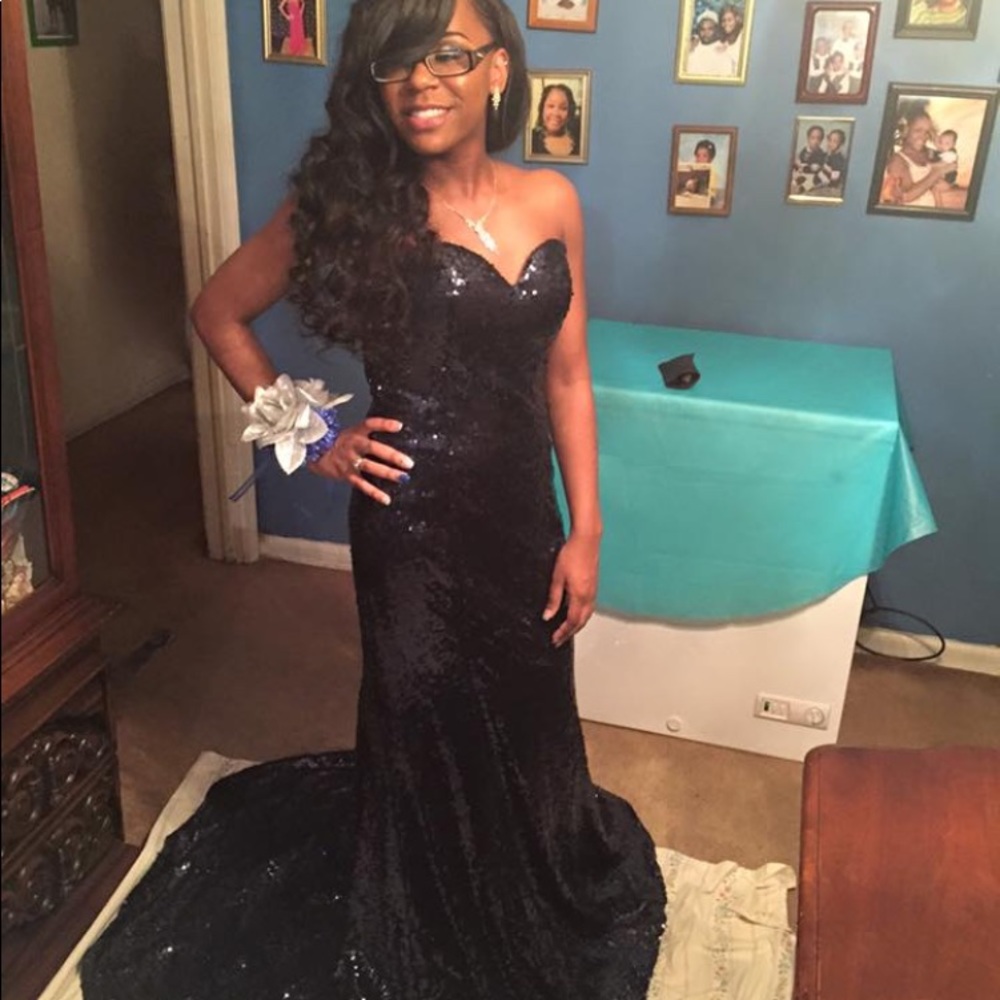 Blue Elegant Prom Dress